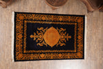 Navy Blue And Gold kashmir carpet