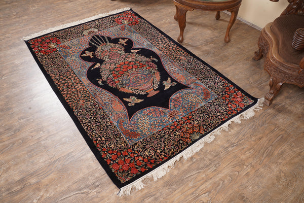 Navy and Sky Blue kashmir carpet