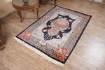 Navy and Sky Blue kashmir carpet