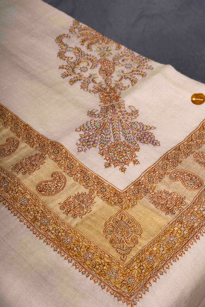 Double shade Base Mussar with multicolor Embroidery