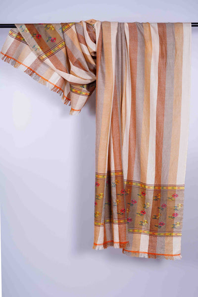 Stripe Kani Pashmina Shawl