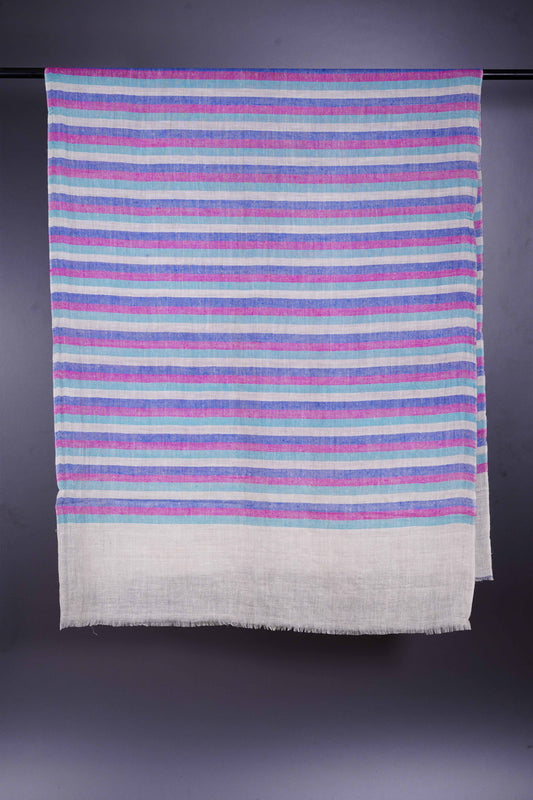 Multicolor stripe handmade Cashmere Pashmina Scarf