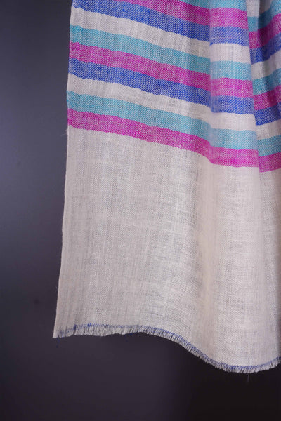 Multicolor stripe handmade Cashmere Pashmina Scarf