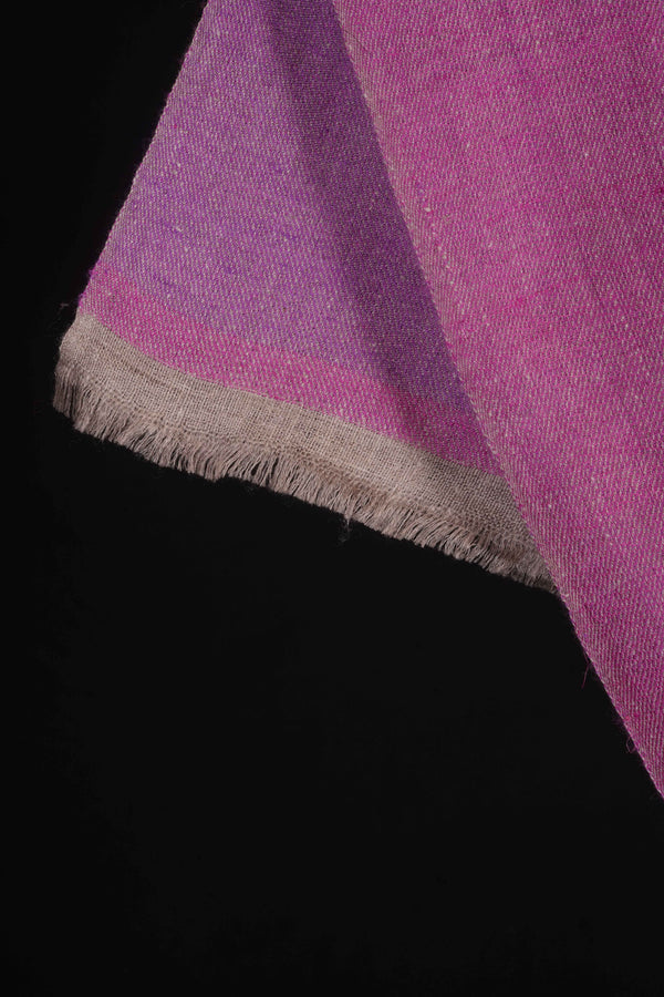 Reversible Pink and Lilac Handwoven Cashmere Pashmina Shawl — pashmina shawl reverse side