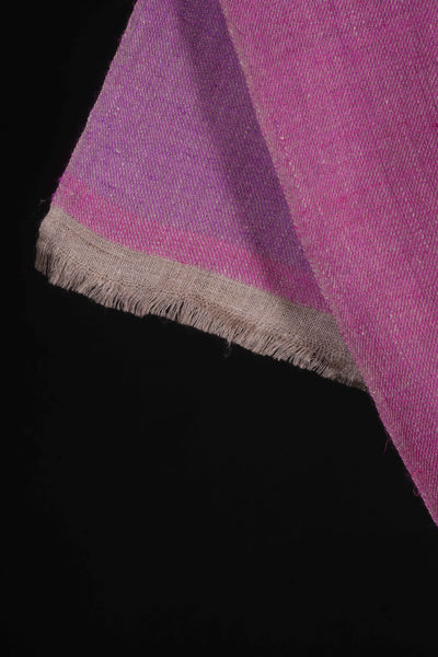 Reversible Pink and Lilac Handwoven Cashmere Pashmina Shawl