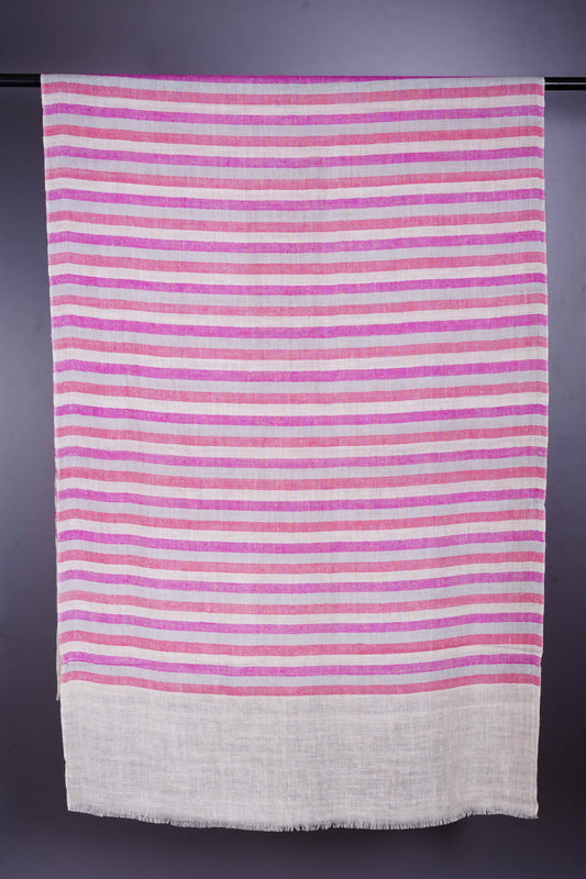 Multicolor stripe handmade Cashmere Pashmina Stole