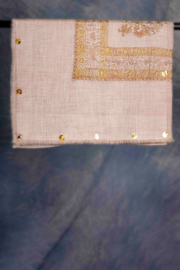 Natural Base Mussar with multicolor Embroidery