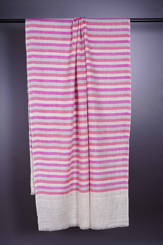 Multicolor stripe handmade Cashmere Pashmina Stole