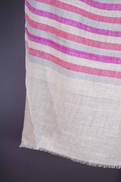 Multicolor stripe handmade Cashmere Pashmina Stole