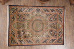 Navy Blue And Rust Tone Kashmir Carpet