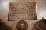 Navy Blue And Rust Tone Kashmir Carpet