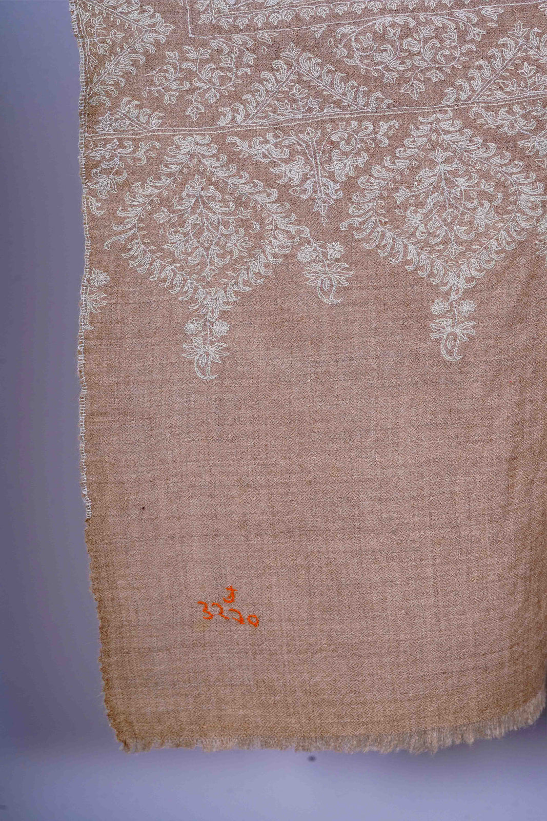 3 Yard Natural Base Hand Embroidery Pashmina Shawl