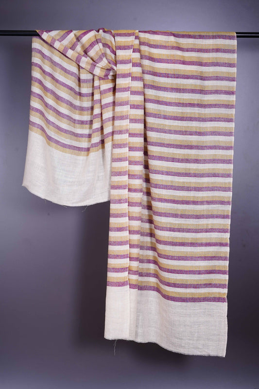 Multicolor stripe handloom Cashmere Pashmina Scarf