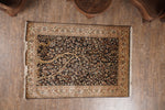 Ivory and Black Floral kashmir carpet