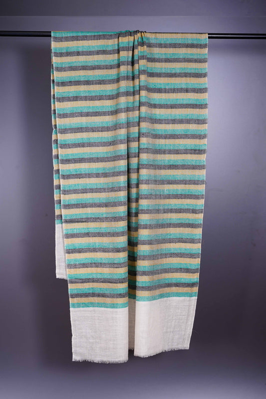 Multicolor stripe handloom Cashmere Pashmina Stole