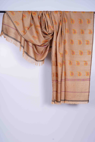 Natural Kani Buteh Pashmina Shawl