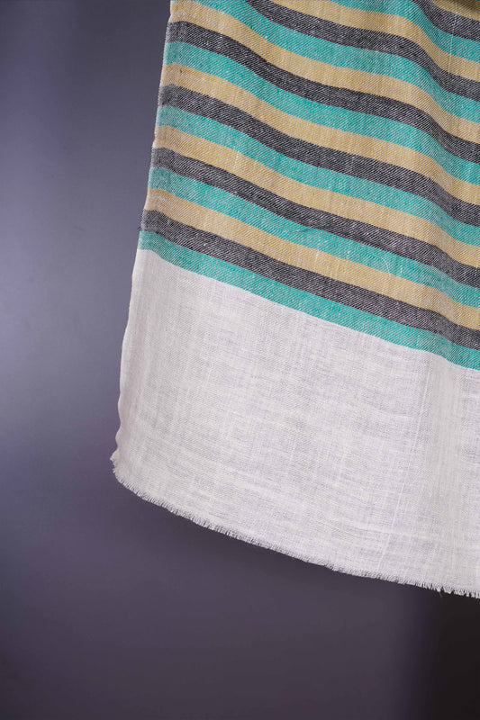 Multicolor stripe handloom Cashmere Pashmina Stole