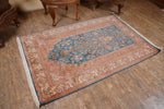 Rust And Blue kashmir carpet