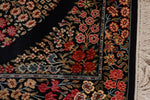 Navy Blue And Pink Floral kashmir carpet