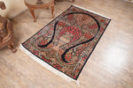 Navy Blue And Pink Floral kashmir carpet