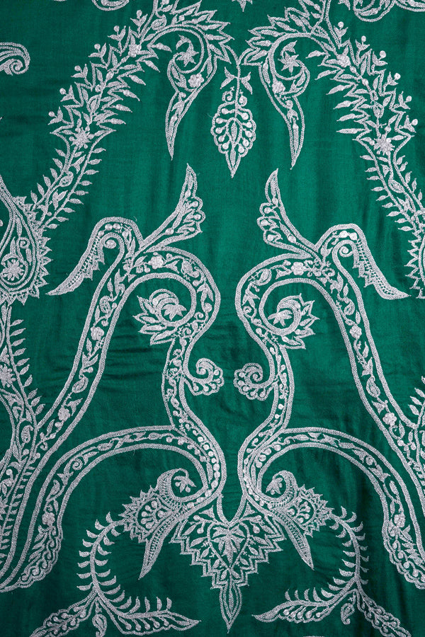 Green Tilla Embroidery Pashmina Shawl
