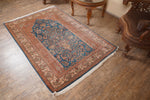 Rust And Blue kashmir carpet
