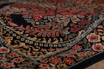 Navy Blue And Pink Floral kashmir carpet