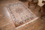 Ivory And Rust kashmir carpet
