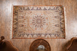 Ivory And Rust kashmir carpet