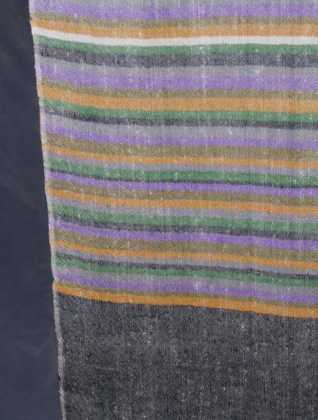 Black Border Striped handwoven Cashmere Pashmina Shawl