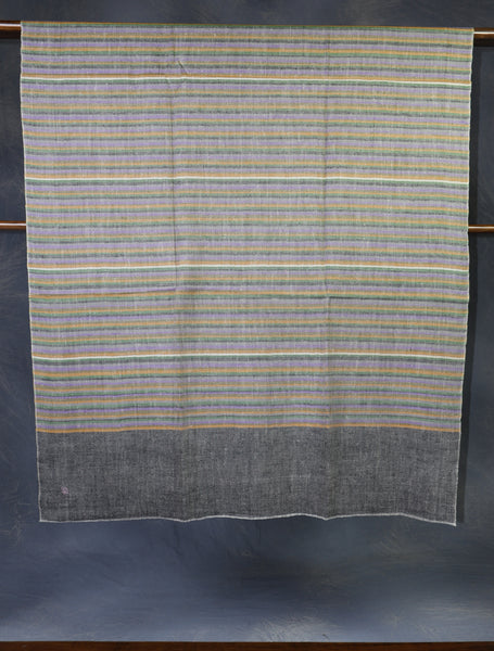 Black Border Striped handwoven Cashmere Pashmina Shawl