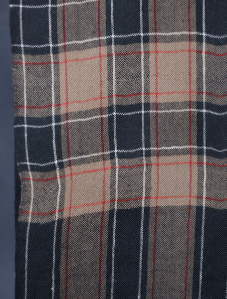 Black and Natural Checked handwoven Cashmere Pashmina Shawl
