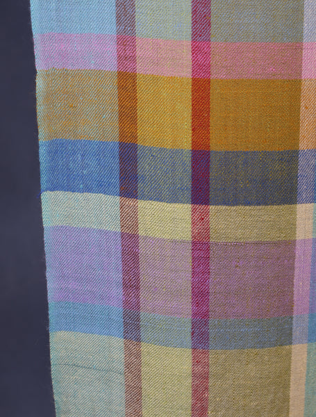 Multi Color Checked handwoven Cashmere Pashmina Shawl