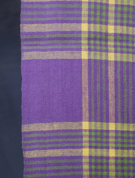 Purple Checked handwoven Cashmere Pashmina Shawl