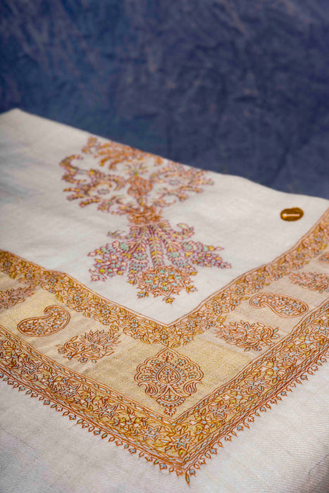 Double shade Mussar with multicolor Embroidery