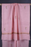 Light Pink Butti-Dar Embroidery Pashmina Cashmere Scarf