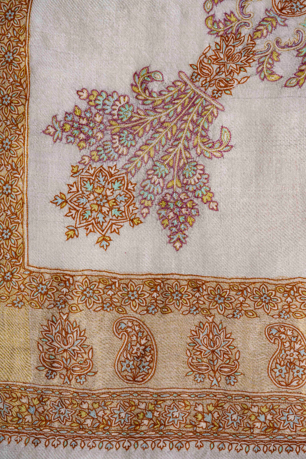 Double shade Mussar with multicolor Embroidery