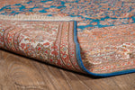 Rust And Blue kashmir carpet