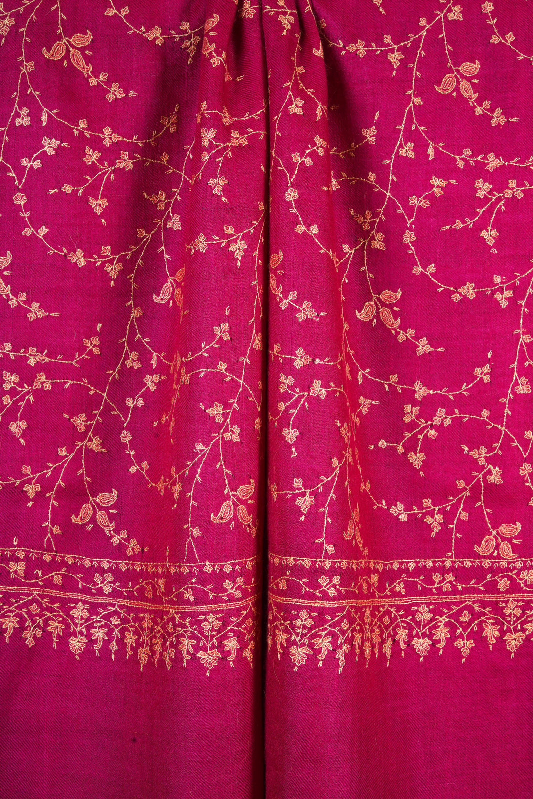 Pink Embroidery Cashmere Pashmina Scarf