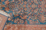 Rust And Blue kashmir carpet