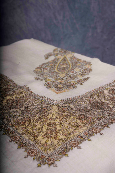 Ivory Base Mussar with multicolor Embroidery