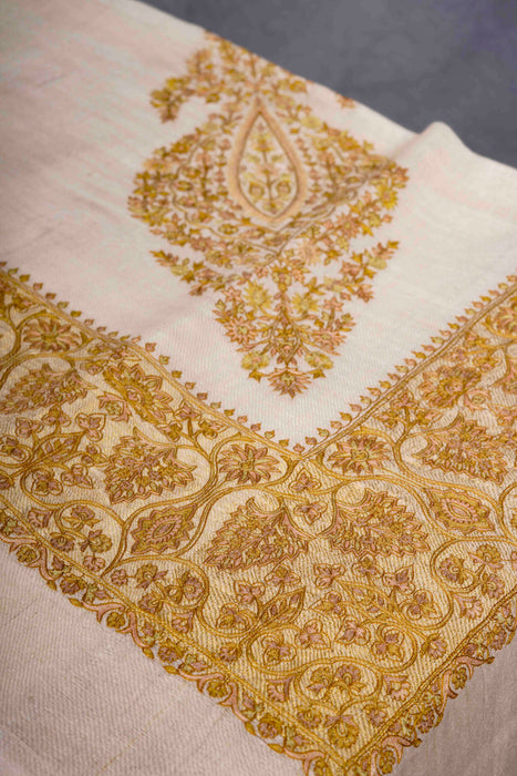 Ivory Base Mussar with multicolor Embroidery