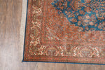 Rust And Blue kashmir carpet