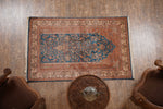 Rust And Blue kashmir carpet