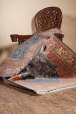 Rust And Blue kashmir carpet