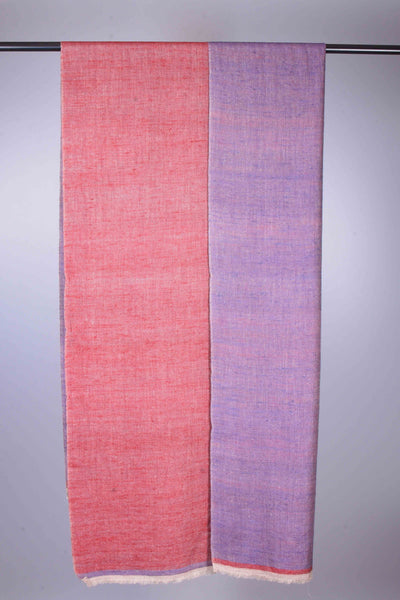 Reversible Pink & Blue Cashmere Pashmina Shawl