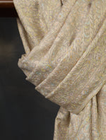 Ivory Color Jamawar Embroidery Pashmina Shawl