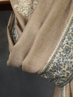 Natural  Boteh Motif Embroidery Cashmere Pashmina Shawl