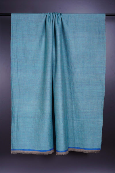 Reversible Turquoise & Blue Cashmere Pashmina Shawl