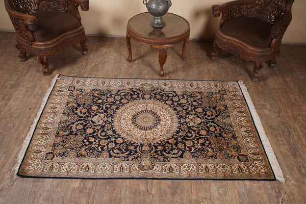 Pearled Ivory kashmir carpet